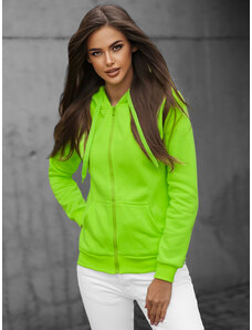 Női kapucnis pulóver Zöld neon OZONEE JS/W03Z