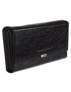 Pincér tárca fekete, 19 cm, brifkó Absolut Leather