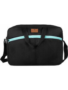 Peterson Fekete utazó/sport tágas táska TP-BLACK-BLUE