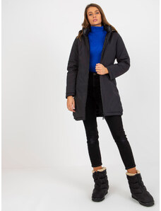 BASIC Fekete női kifordítható téli kabát NM-KR-D2-3873.98P-fekete