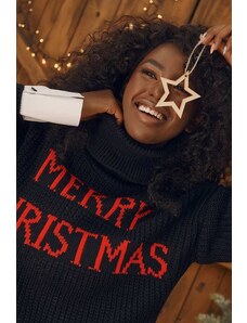 FASARDI Free Christmas sweater with black turtleneck