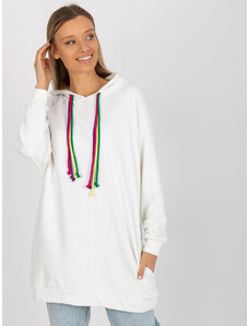 FANCY Krémszínű női oversize pulóver zsebekkel FA-BL-8059.29P-ecru