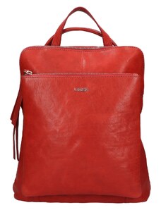 Női bőr hátizsák-kézitáska Lagen Jassika - piros