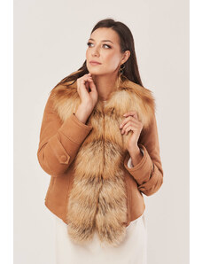 KONOPKA Női irhakabát rókával - Női téli kabát