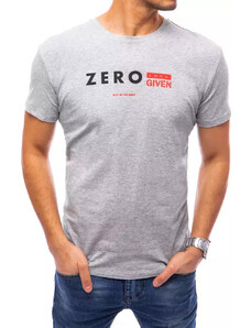 BASIC Világosszürke férfi póló ZERO felirattal RX4744