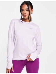 Nike Running Element Dri-FIT crew long sleeve t-shirt in lilac-Purple
