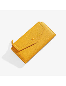 Nagy méretű sárga színű műbőr pénztárca (1040.)