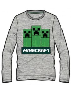Minecraft gyerek hosszú ujjú póló felső szürke trió 10év