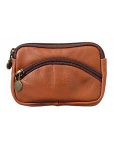 Glara Small leather wallet with zipper