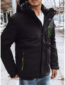 BASIC Fekete téli kabát kapucnival TX4240