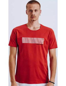 BASIC Piros férfi póló nyomtatott szöveggel RX4651