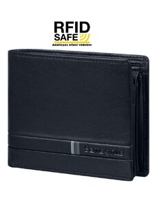 Samsonite FLAGGED kis fekete pénz és irattartó tárca-RFID védett 140977-1041
