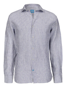 Panareha CORSICA Striped Linen Shirt blue
