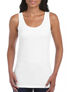 Softstyle ujjatlan Női póló, Gildan GIL64200, pamut trikó, White-2XL