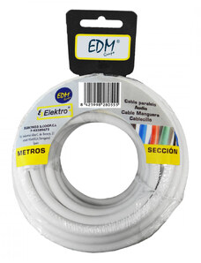 Párhuzamos Interfész Kábel EDM 28099 3 x 1,5 mm Fehér 25 m