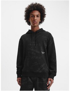 Black Men's Patterned Hoodie Calvin Klein Jeans - Men's
