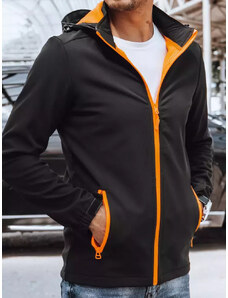 BASIC Fekete softshell kabát narancssárga cipzárral TX4175