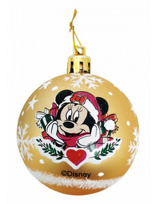 Karácsonyi dísz Minnie Mouse Lucky Aranysàrga 6 egység Műanyag (Ø 8 cm)