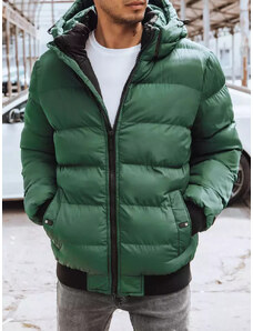 BASIC Sötétzöld téli steppelt kabát TX4215