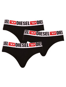3PACK Fekete Diesel férfi slip alsónadrág