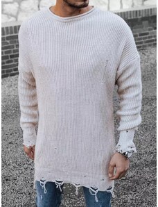 LegyFerfi Stíôlusos bézs színű hosszított pulóver