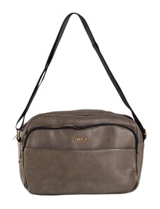 Fashionhunters Khaki messenger bag with wide strap