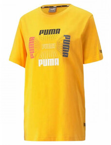 Férfi rövid ujjú póló Puma Essential Logo Repeat Graphic Sárga
