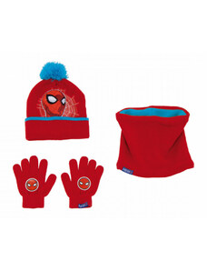 Spiderman Sapka, kesztyű és nyakmelegítő Spider-Man Great power Kék Piros