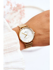Kesi Women's waterproof watch on Giorgio&Dario bracelet gold-white
