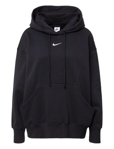 Nike Sportswear Tréning póló 'Phoenix Fleece' fekete / fehér