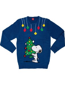 BASIC Kék karácsonyi pulóver Snoopy