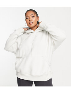 Nike Plus plush hoodie in light bone-Neutral