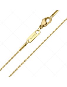 BALCANO - Spiga / Nemesacél fűzött lánc típusú nyaklánc 18K arany bevonattal - 1,1 mm