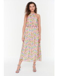 Trendyol Multicolor Patterned Halter Neck Dress
