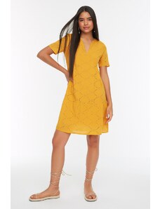 Női ruha Trendyol Mustard