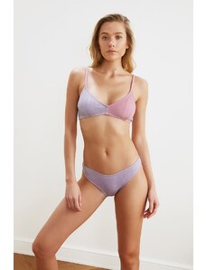 Trendyol lila fényes bikini alsó