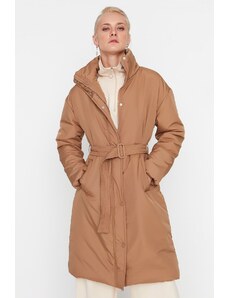 Trendyol Brown Oversize öves steppelt puffer kabát