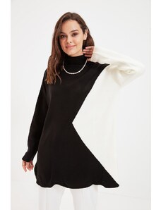 Trendyol Black Color Block kötöttáru pulóver