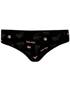 Women's panties Frogies Black Pink Rose
