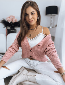 BASIC Világos rózsaszín kötött pulóver SINSA MY1625
