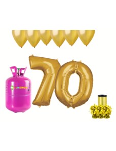HeliumKing Hélium parti szett 70. születésnapra arany színű lufikkal