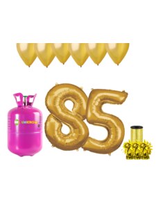 HeliumKing Hélium parti szett 85. születésnapra arany színű lufikkal