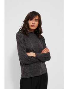 Moodo Melang sweatshirt with puff sleeves - graphite