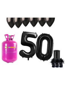 HeliumKing Hélium parti szett 50. születésnapra fekete színű lufikkal
