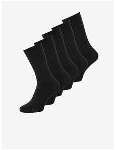 Set of five pairs of black socks Jack & Jones Basic Bamboo - Men