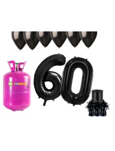 HeliumKing Hélium parti szett 60. születésnapra fekete színű lufikkal