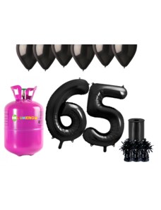 HeliumKing Hélium parti szett 65. születésnapra fekete színű lufikkal