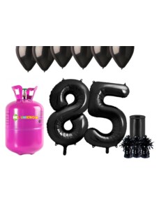 HeliumKing Hélium parti szett 85. születésnapra fekete színű lufikkal