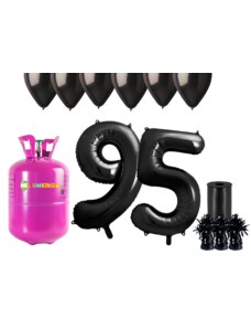 HeliumKing Hélium parti szett 95. születésnapra fekete színű lufikkal