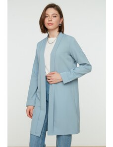 Trendyol kék kendő gallér kabát